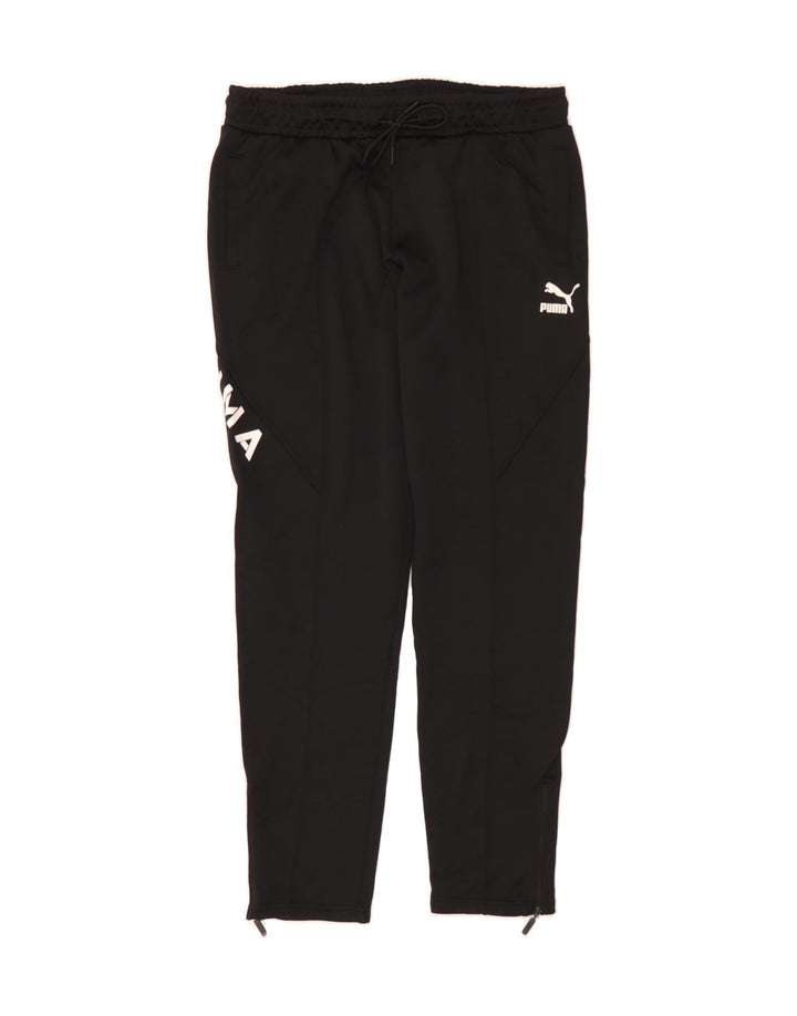 PUMA Mens Graphic Tracksuit Trousers Medium  Black Polyester Vintage Puma and Second-Hand Puma from Messina Hembry 