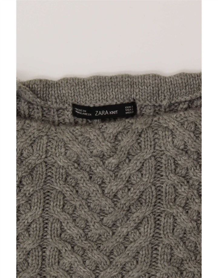 Damski sweter oversize z golfem Zara UK 10 Small Grey