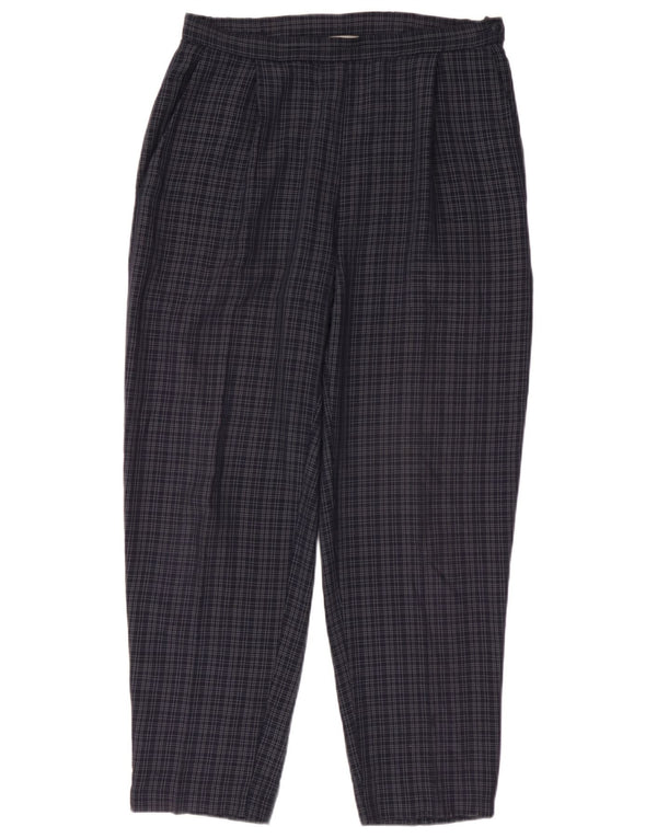 Spodnie damskie Marks & Spencer UK 14 Large W32 L28 Granatowa kratka