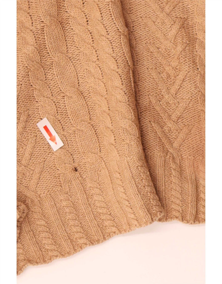 Marks & Spencer Damski sweter z golfem, UK 14, średni beż