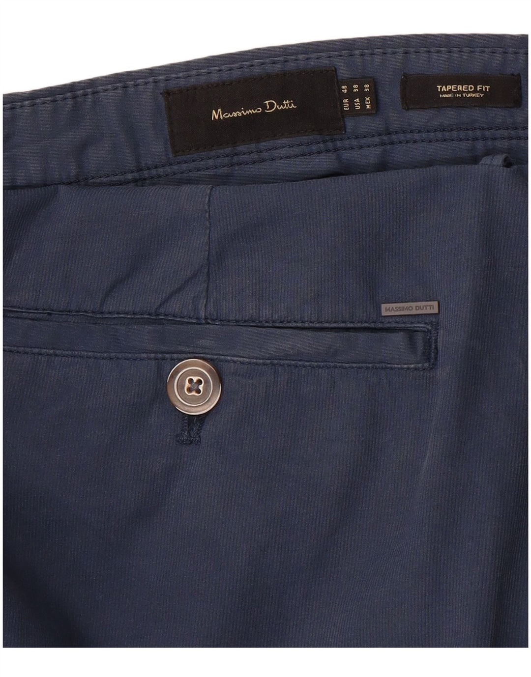 Spodnie Chino MASSIMO DUTTI Męskie Zwężane EU 48 XL W38 L30 Granatowe
