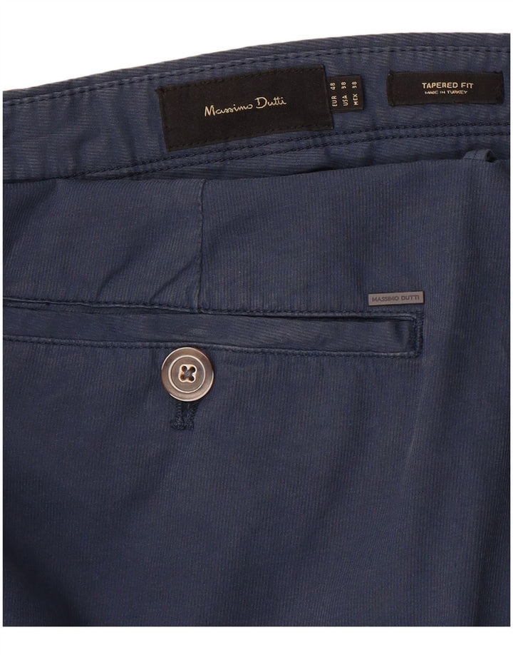 Spodnie Chino MASSIMO DUTTI Męskie Zwężane EU 48 XL W38 L30 Granatowe