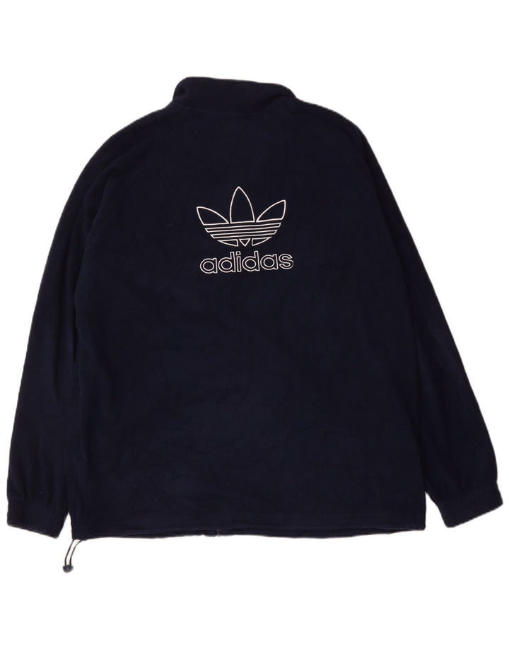Męska kurtka polarowa ADIDAS Graphic UK 42 XL, granatowa, poliester