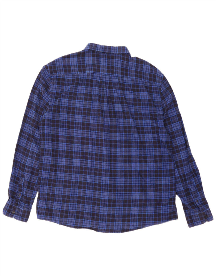 Marks & Spencer Męska koszula flanelowa XL w niebieską kratkę, o regularnym kroju