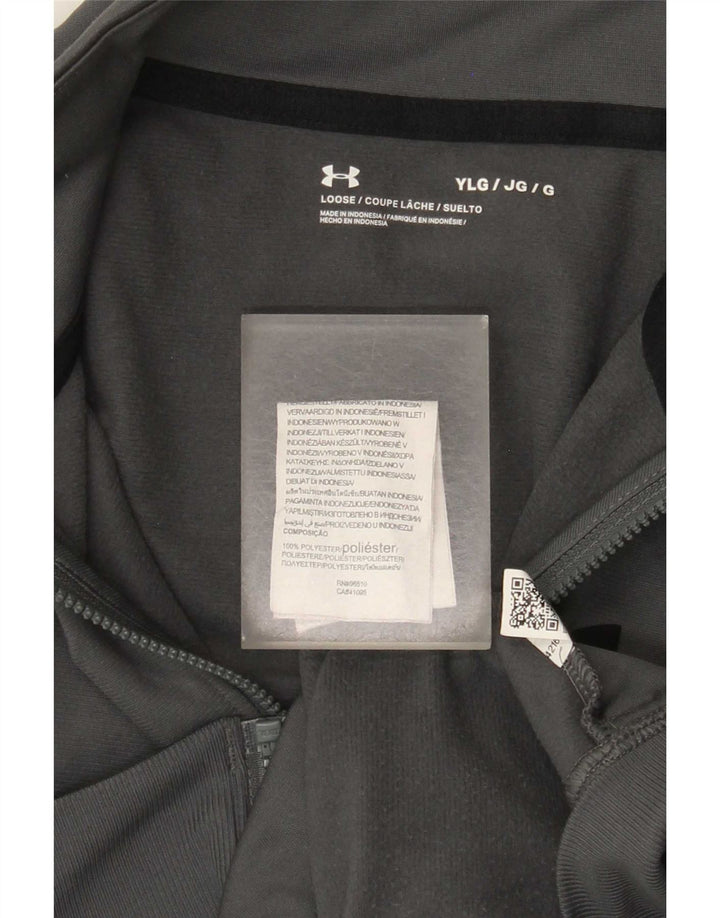 Chłopięca kurtka dresowa Under Armour na 11-12 lat, duża, szara, z blokami kolorów