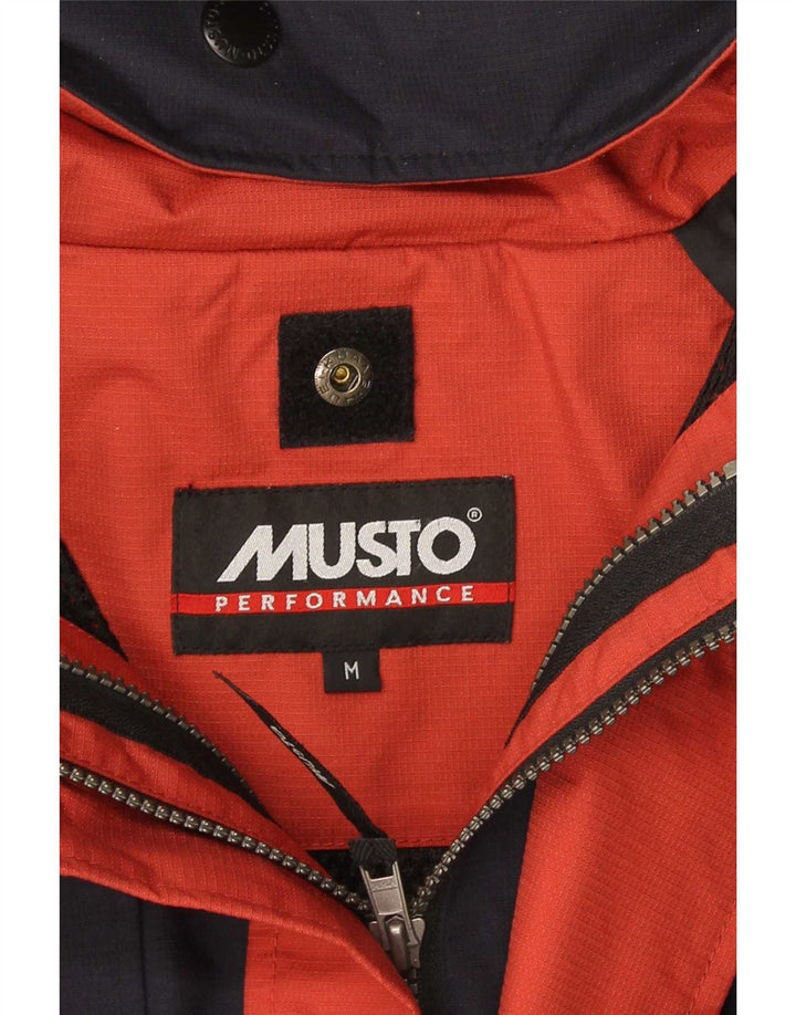Męska kurtka przeciwdeszczowa z kapturem Musto Performance UK 38 Średni granatowy nylon