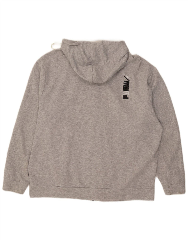 Męski sweter Puma z kapturem i zamkiem XL, szara bawełna