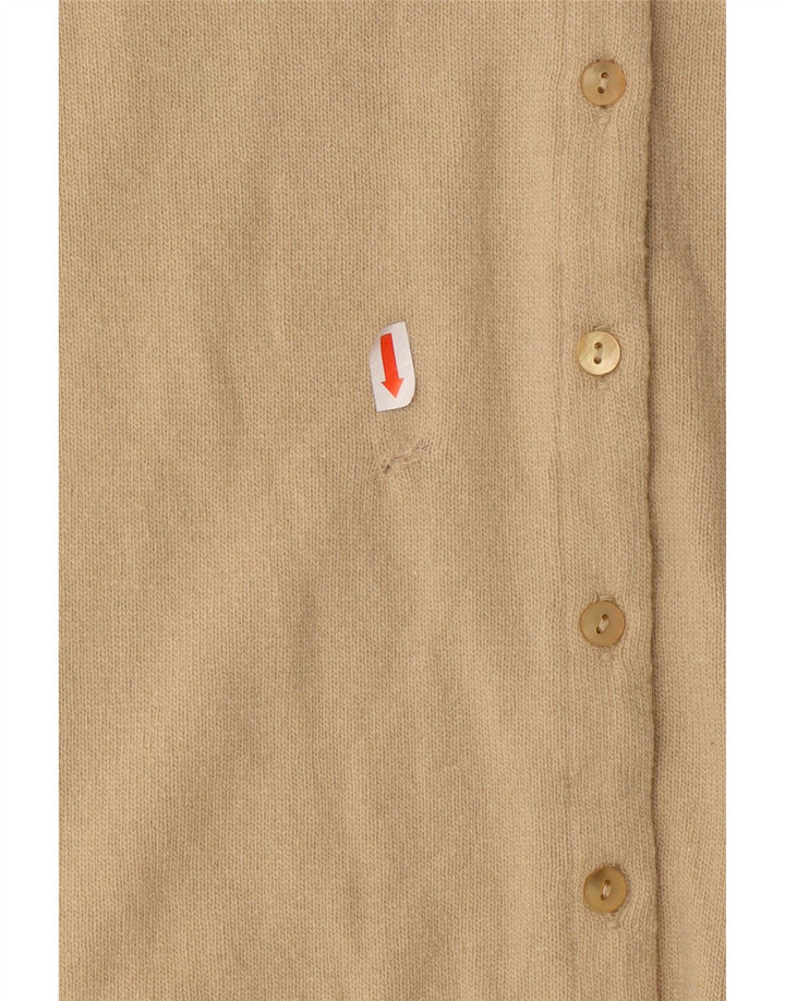 BENETTON Womens Cardigan Sweater UK 14 Large Beige Wool Vintage Benetton and Second-Hand Benetton from Messina Hembry 