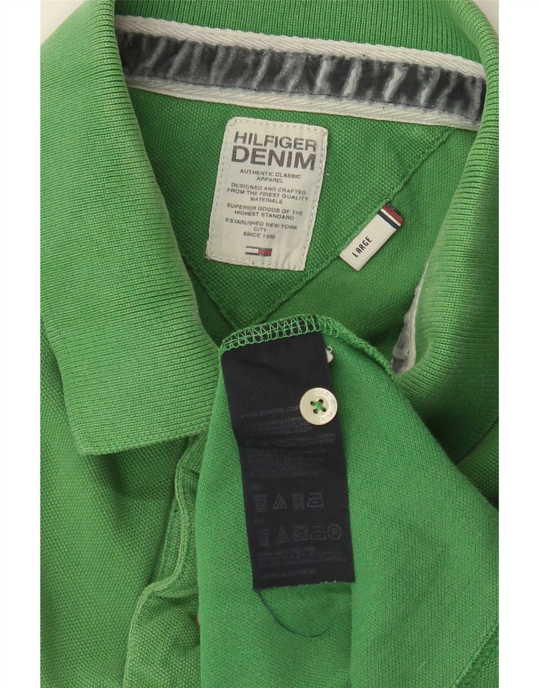 Męska koszulka polo Tommy Hilfiger, duża, zielona bawełna