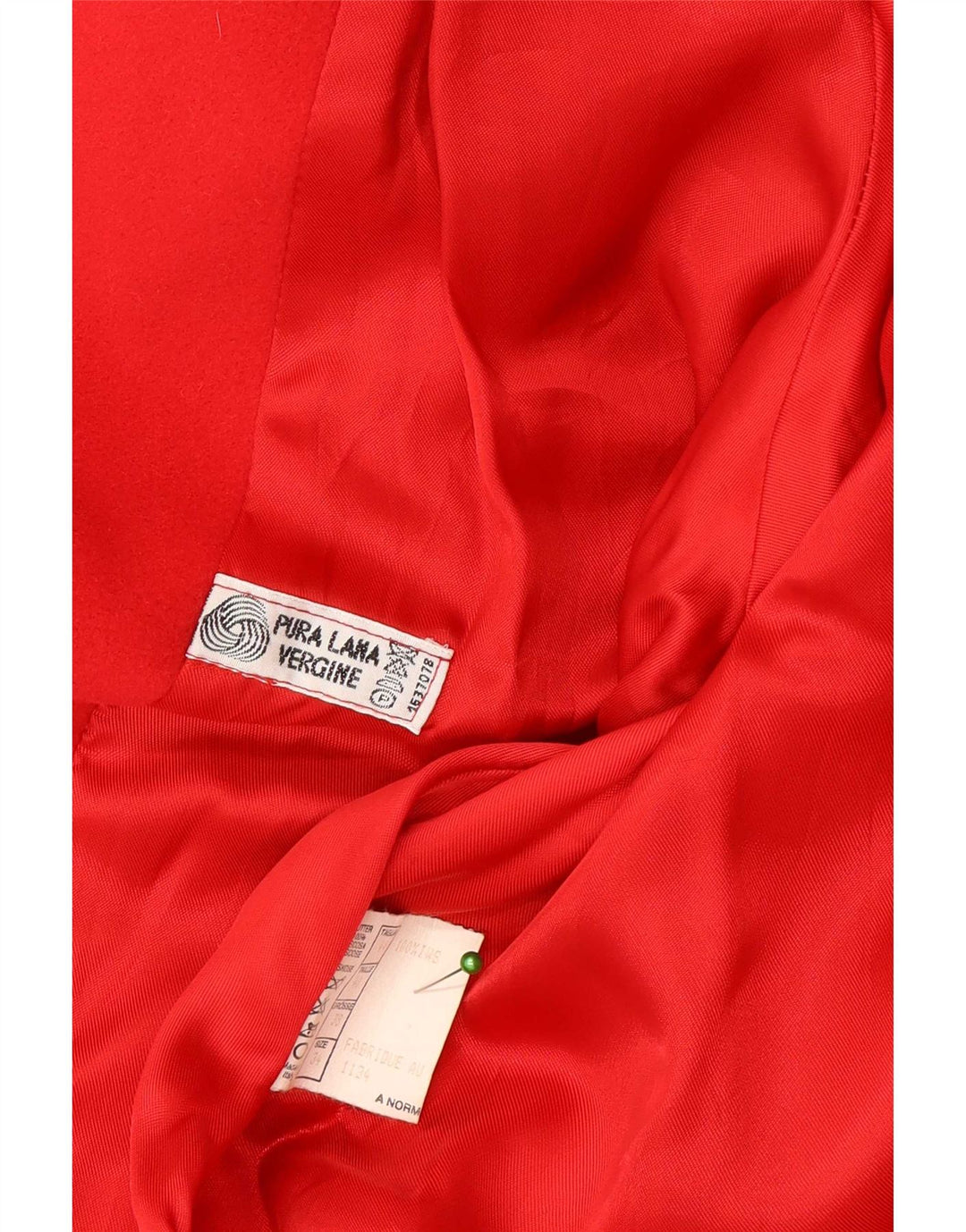 Vintage damski płaszcz oversize IT 44 średni czerwony wełniany