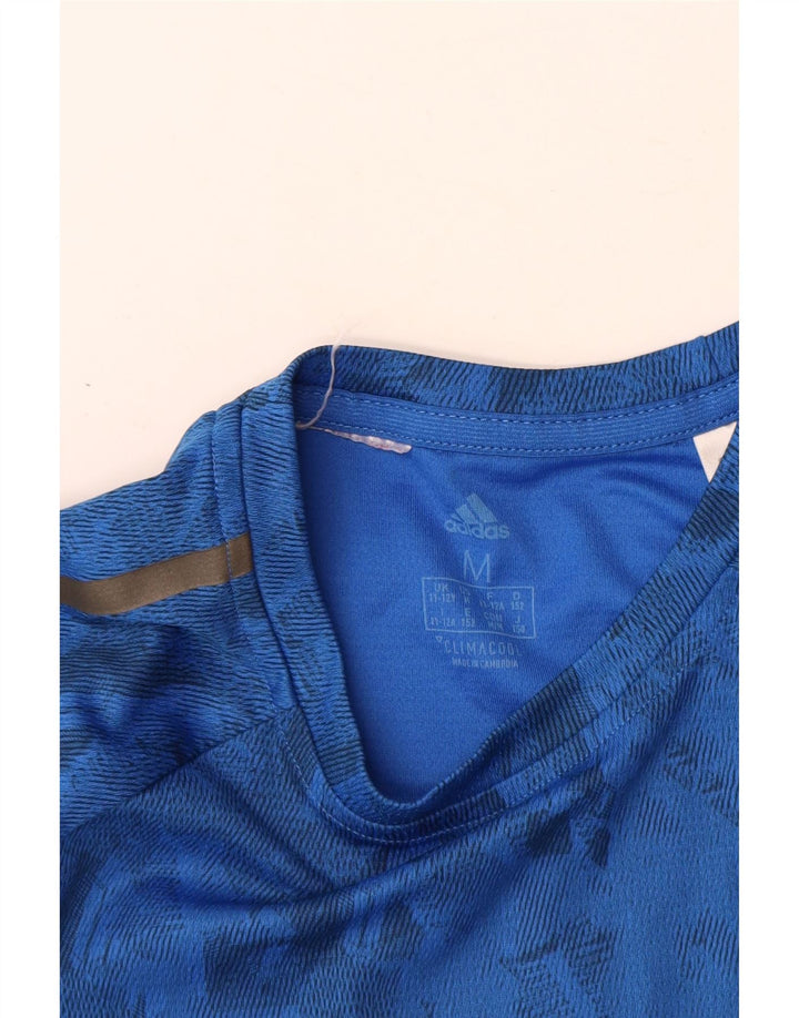 Adidas Chłopięca Koszulka Climacool Top 11-12 Lat Średni Niebieski Geometryczny