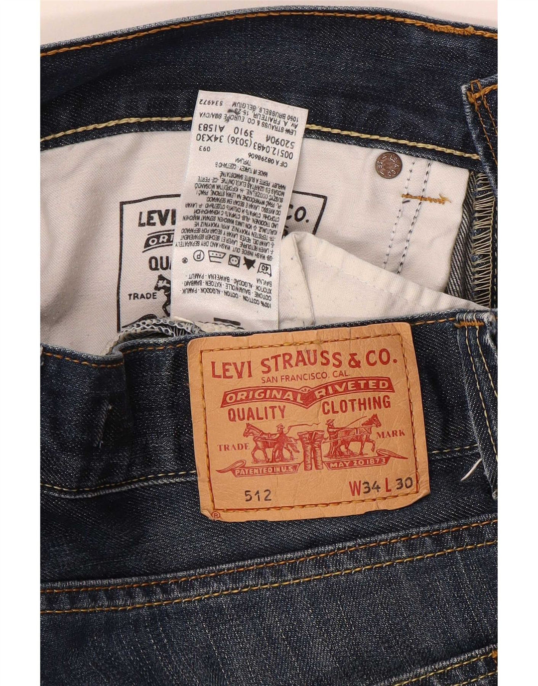 Męskie jeansy Levi's 512 Bootcut W34 L29 Niebieskie