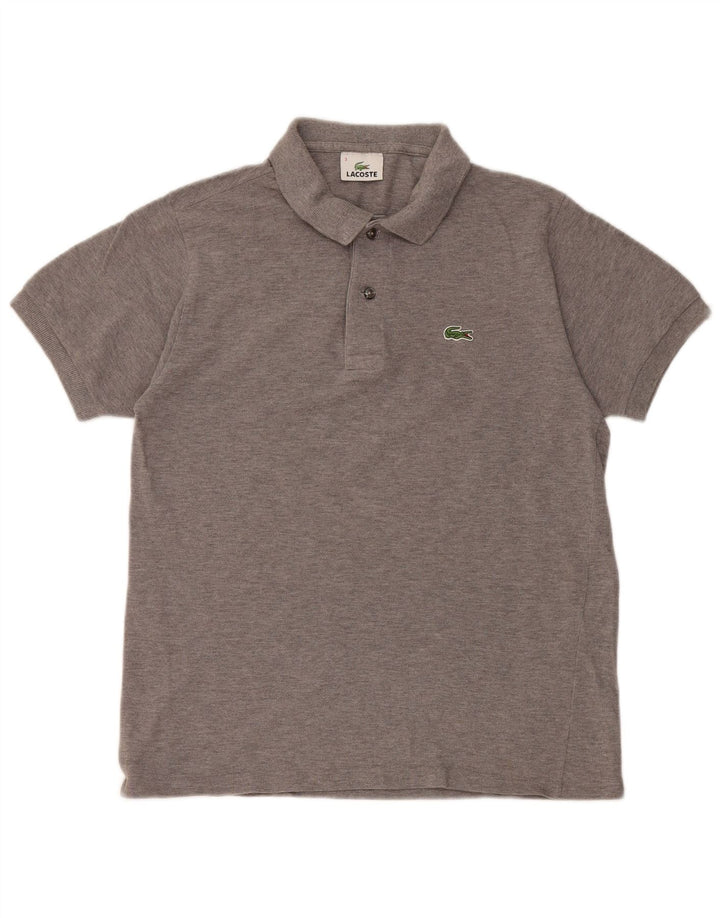 Męska koszulka polo Lacoste, rozmiar 3, mała, szara, bawełniana