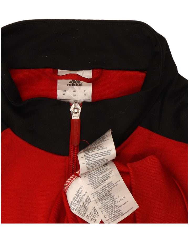 Adidas Męska bluza dresowa XL z poliestru w kolorze czerwonym