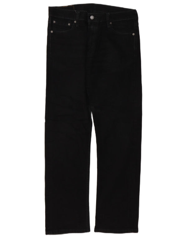 Męskie dżinsy Levi's 504 Straight W33 L32 Czarna bawełna