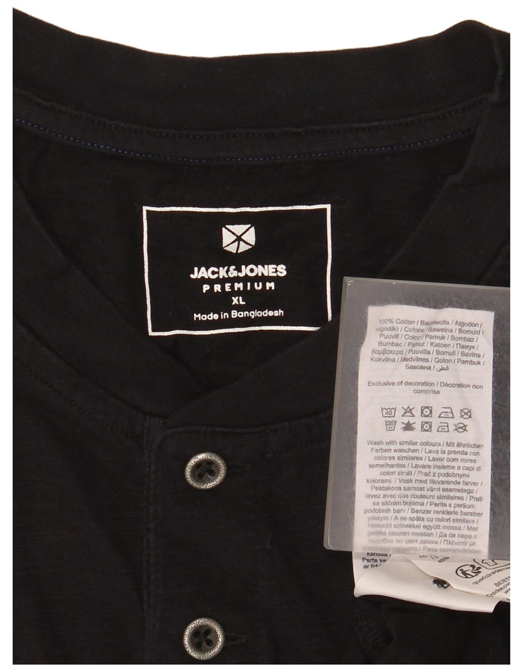 T-shirt męski JACK & JONES, XL, czarny, bawełniany
