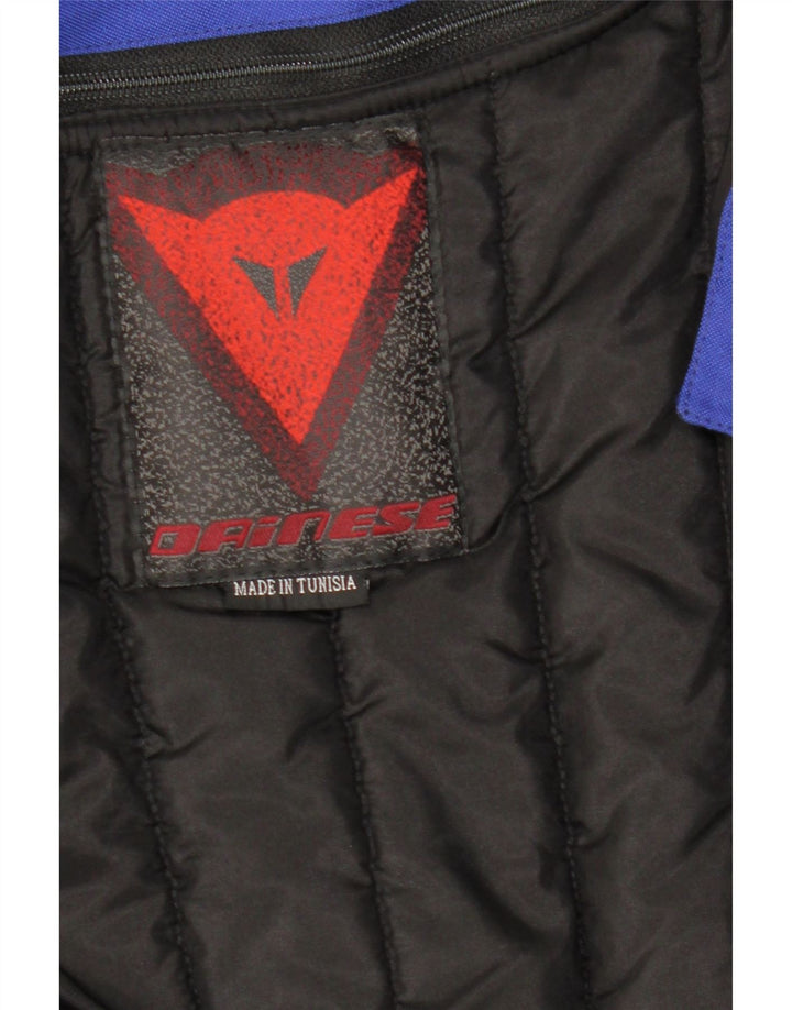 Męska kurtka wyścigowa Dainese, rozmiar 54, duży niebieski nylon z blokami kolorów