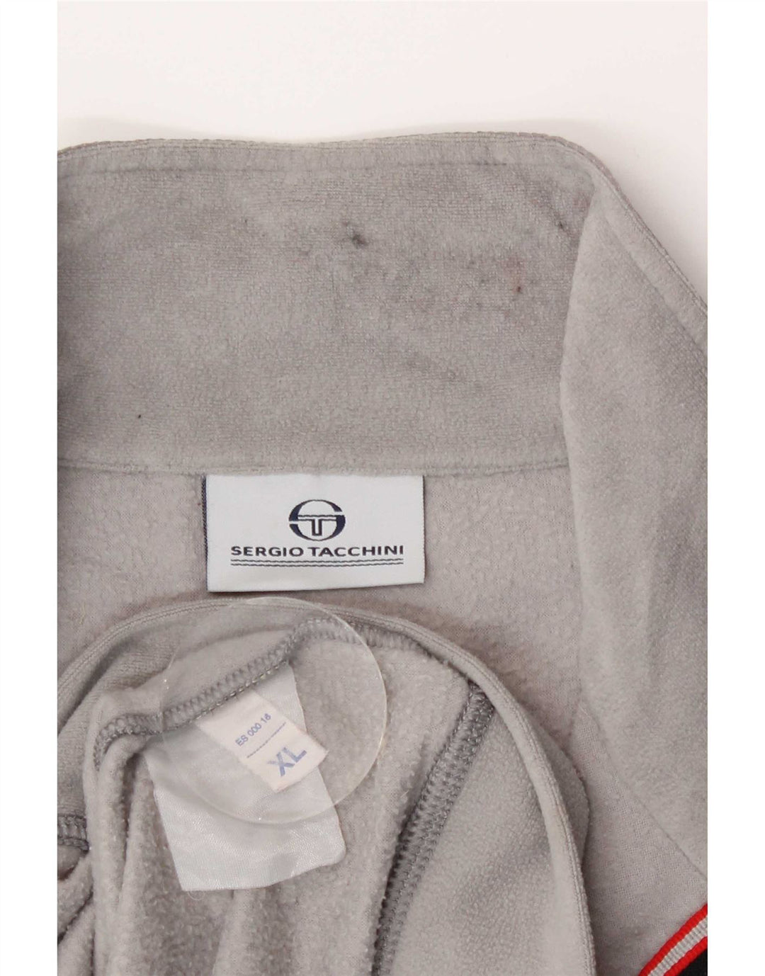 Męska kurtka polarowa Sergio Tacchini UK 42 XL, szara w prążki