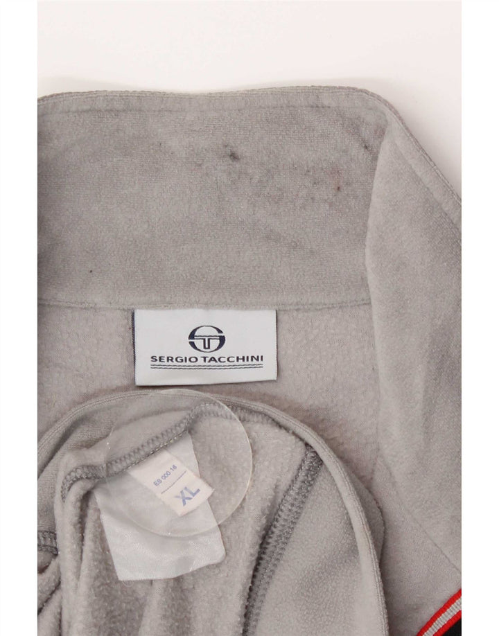 Męska kurtka polarowa Sergio Tacchini UK 42 XL, szara w prążki
