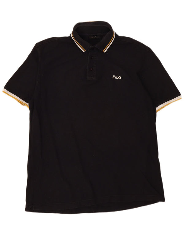 Męska koszulka polo Fila XL, czarna, bawełniana