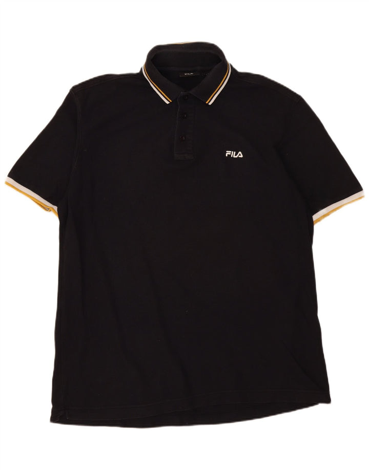 Męska koszulka polo Fila XL, czarna, bawełniana