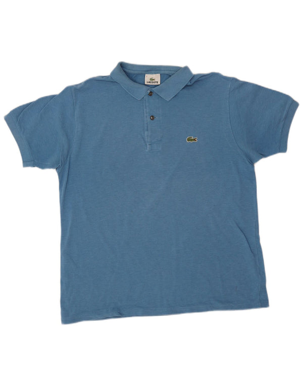 Męska koszulka polo Lacoste, rozmiar 5, duża, niebieska, bawełniana