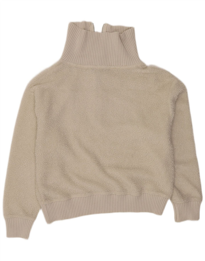 Marks & Spencer Damski sweter oversize z polaru UK 10, mały w kolorze złamanej bieli