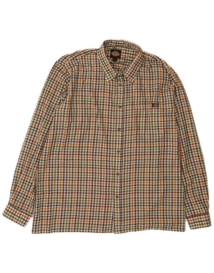 Męska koszula flanelowa Dickies 3XL, wielobarwna tkanina w kratkę, poliester