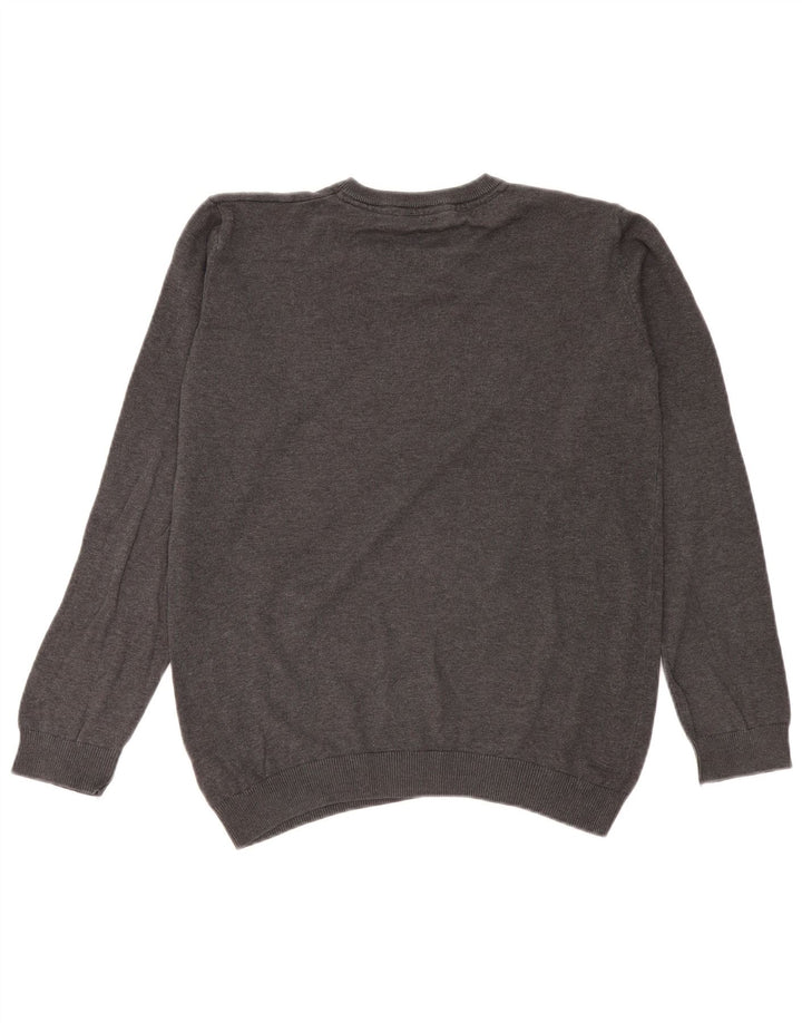 Marks & Spencer Chłopięcy sweter z dekoltem w kształcie litery V, 15-16 lat, szary, bawełniany
