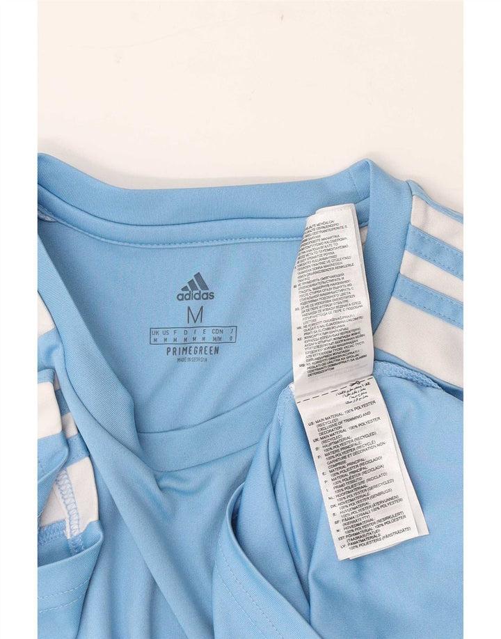 Męska koszulka Adidas Aeroready Top, średni niebieski, poliester z blokami kolorów