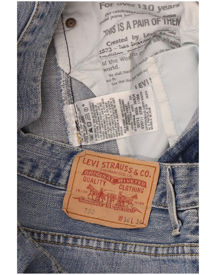 Męskie spodenki jeansowe Levi's 752 W36, duże, niebieskie, bawełniane