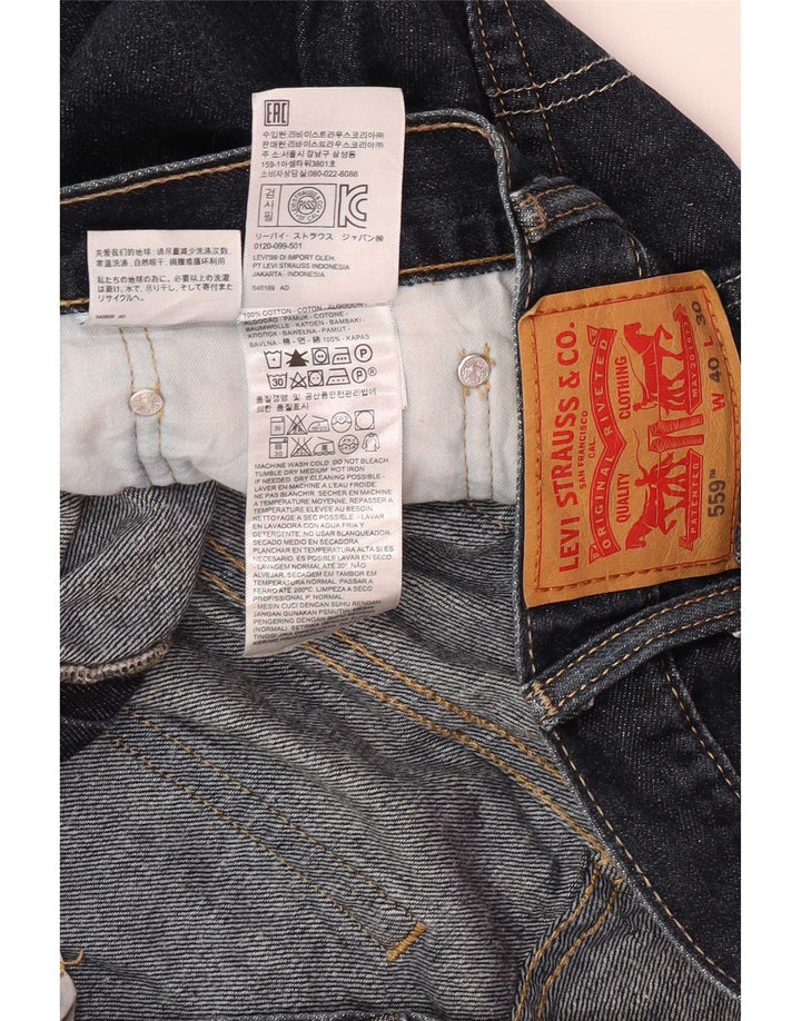 Męskie dżinsy Levi's 559 Straight W40 L30 Granatowa bawełna