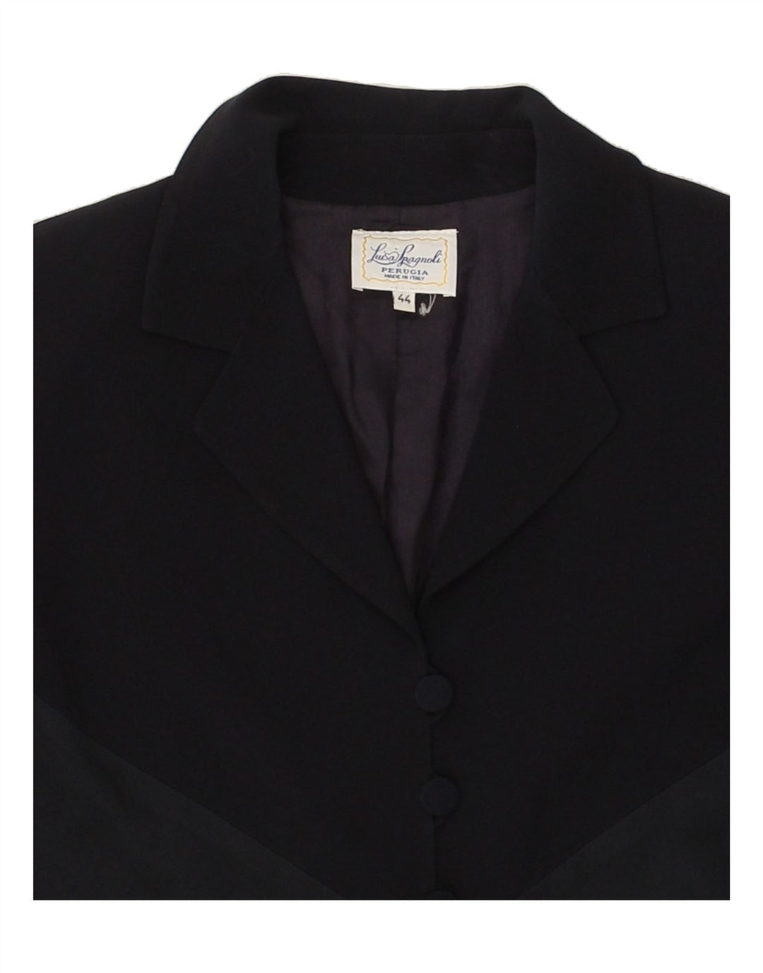 LUISA SPAGNOLI Womens 7 button Blazer Jacket IT 44 Medium Navy Blue Vintage Luisa Spagnoli and Second-Hand Luisa Spagnoli from Messina Hembry 