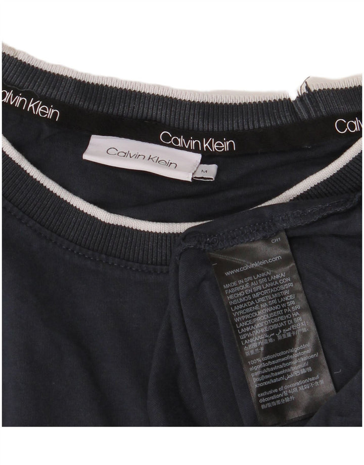 T-shirt męski Calvin Klein, średni, granatowy, bawełniany