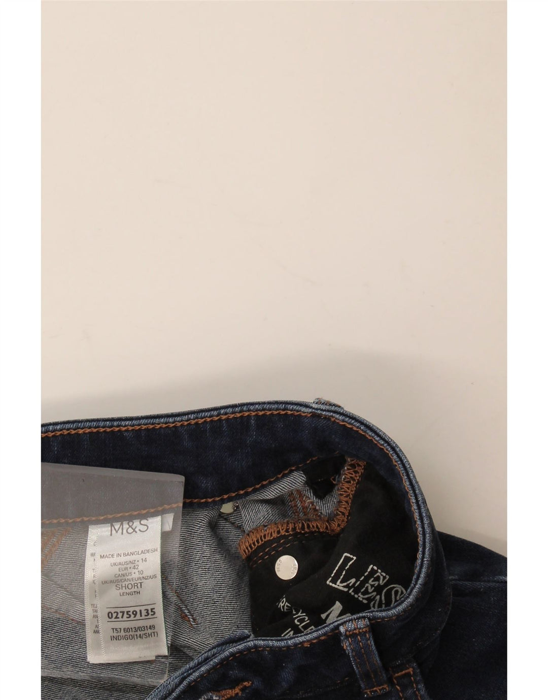 Marks & Spencer Damskie Sienna Straight Jeans UK 14 Medium W30 L27 Granatowe