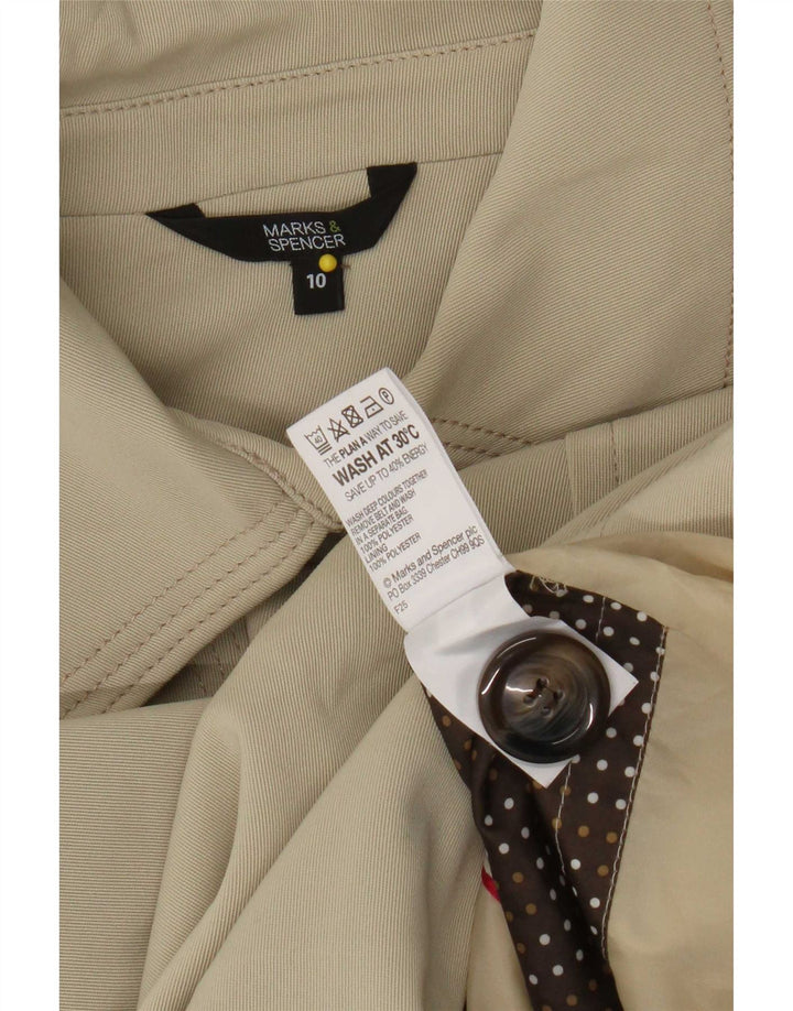Marks & Spencer Damski trencz oversize UK 10, mały, beżowy, poliester