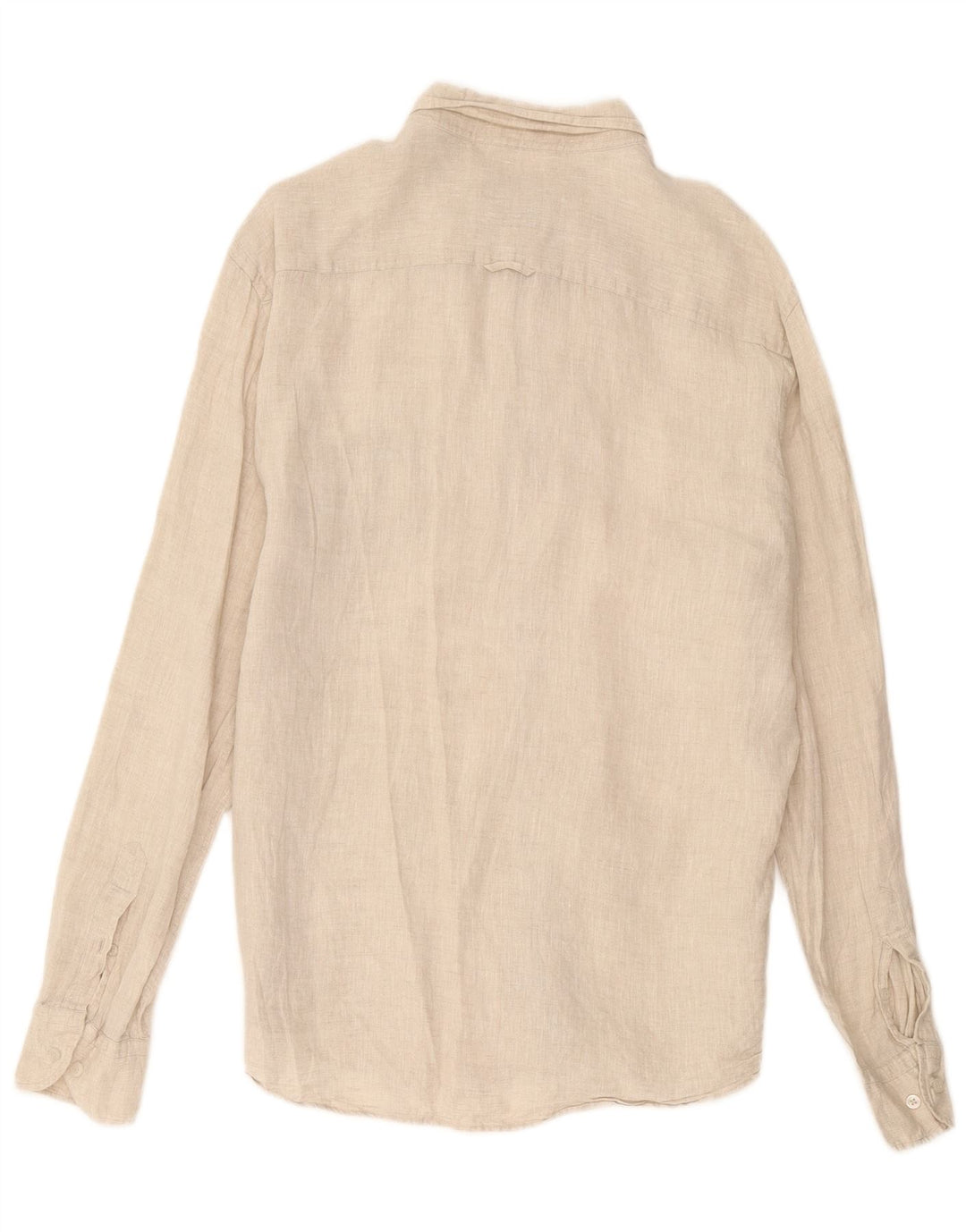 Koszula męska Massimo Dutti, średnio beżowa, lniana