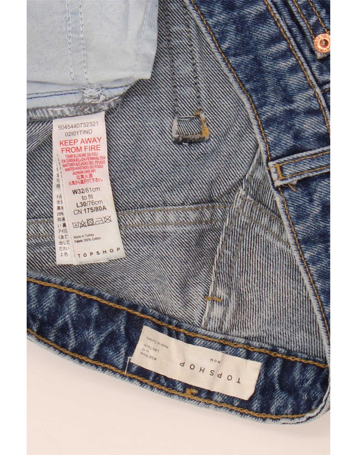 Damskie jeansy zwężane Topshop Mom W32 L26 Niebieski poliester