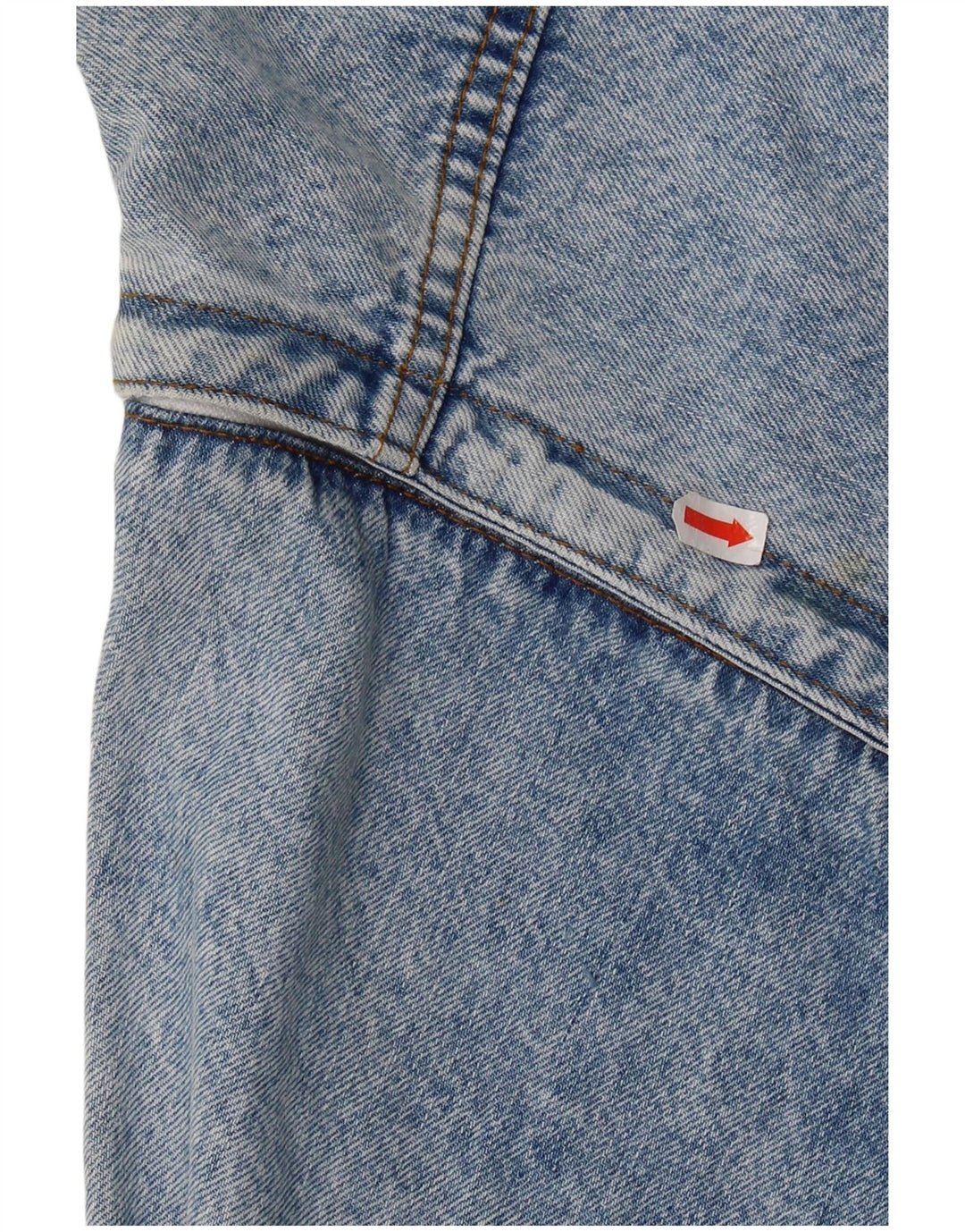 Damska kurtka dżinsowa w stylu vintage UK 12, średnia niebieska bawełna