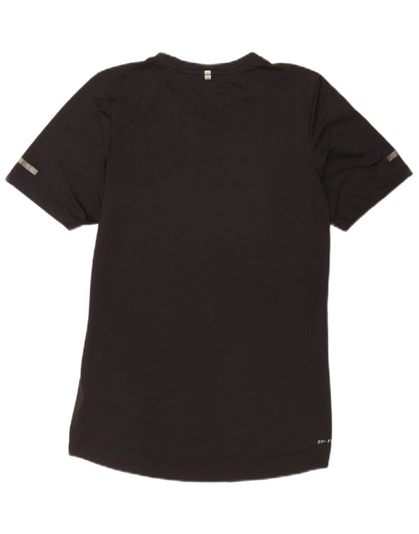 Męski T-shirt z grafiką Nike Dri Fit, mały, czarny poliester