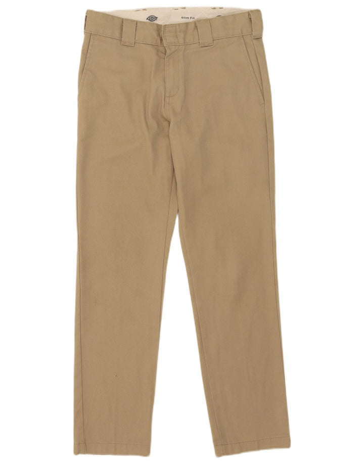 Męskie spodnie chino slim fit DICKIES W29 L30 beżowy poliester