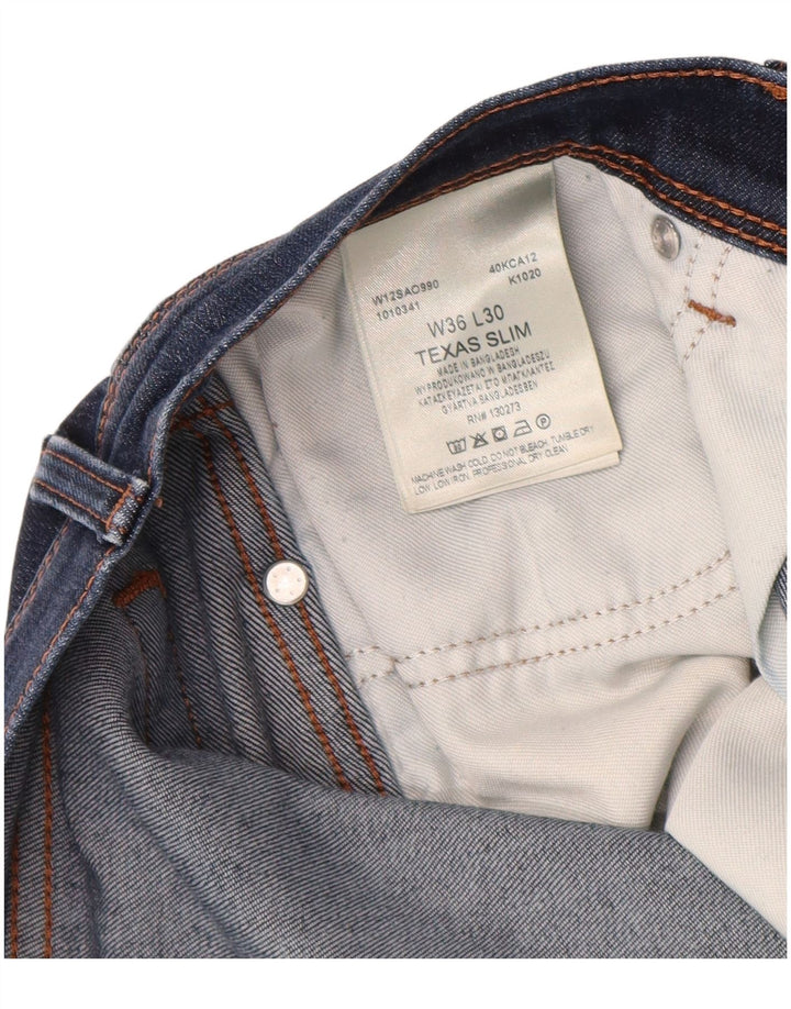 WRANGLER Męskie jeansy Texas Slim W36 L30 Granatowe, bawełniane