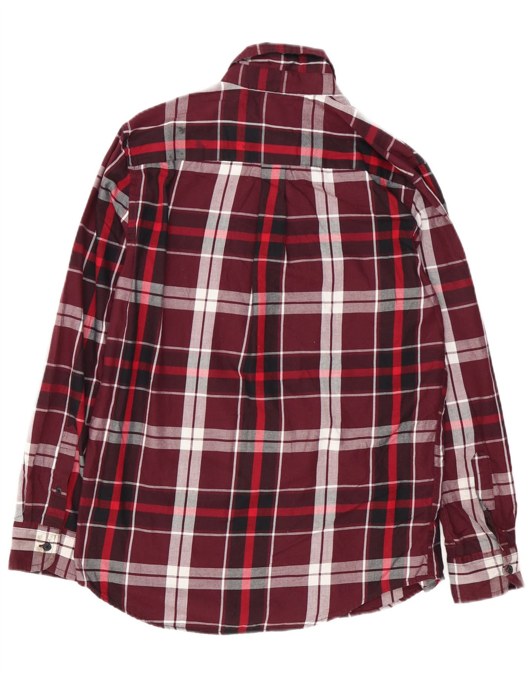 Męska koszula flanelowa Chaps w małą bordową bawełnianą kratę