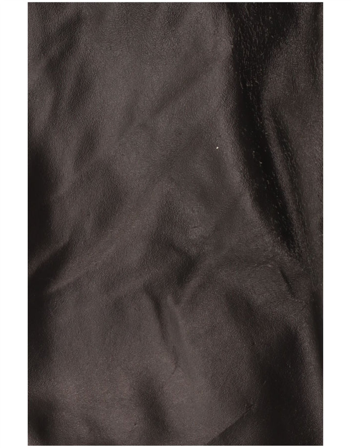 Vintage męska kurtka skórzana bomber UK 42 2XL czarna skóra