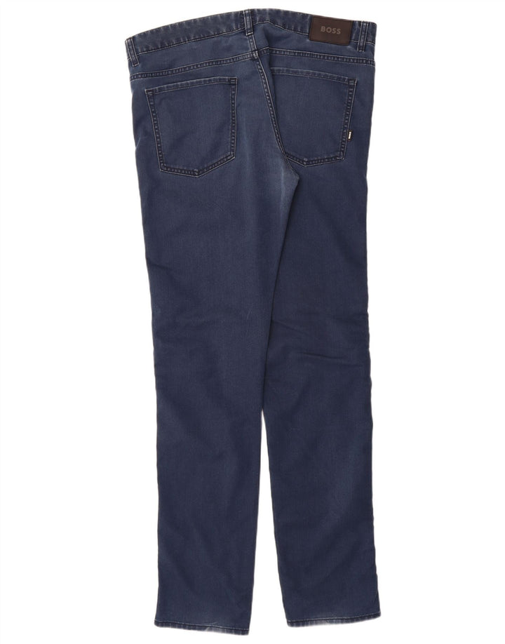 Męskie jeansy slim Hugo Boss W38 L36 Granatowa bawełna