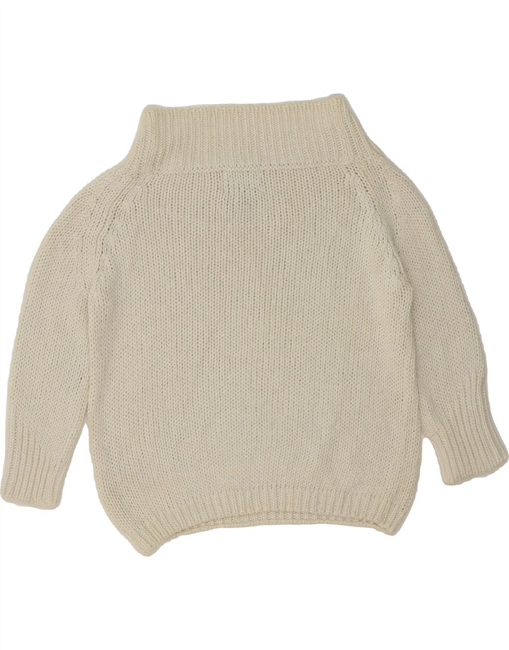 WOOLRICH Womens Overshirt Turtle Neck Jumper Sweater UK 10 Small Off White Vintage Woolrich and Second-Hand Woolrich from Messina Hembry 
