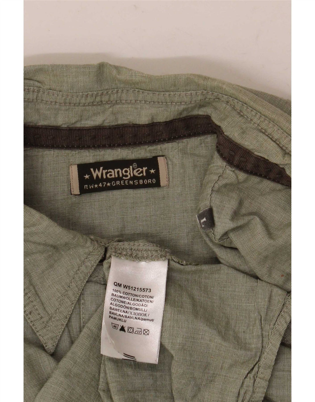 Męska koszula z krótkim rękawem Wrangler, duża, zielona, bawełniana