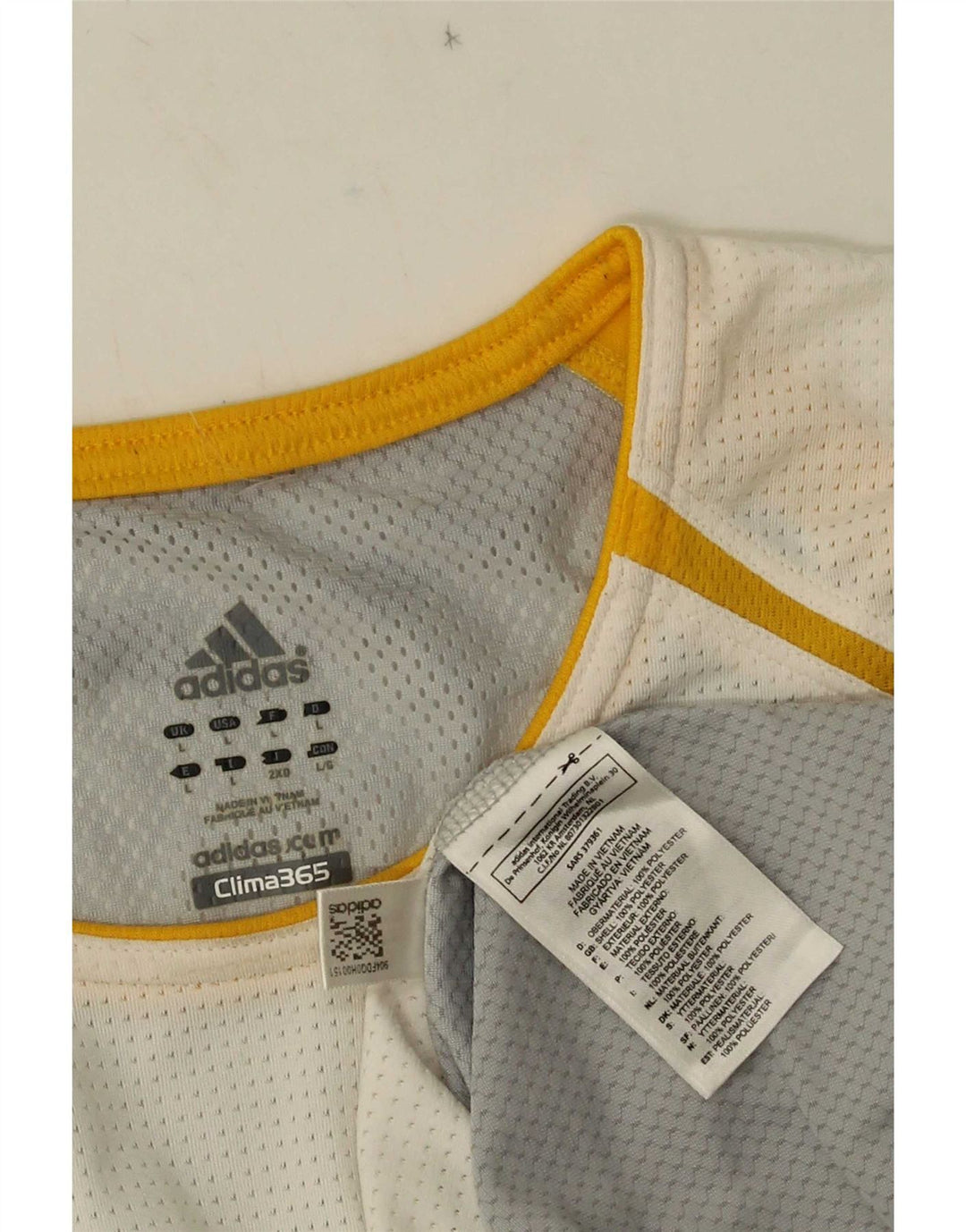 Adidas Męskie Clima 365 Kamizelka Top Duży Biały Poliester