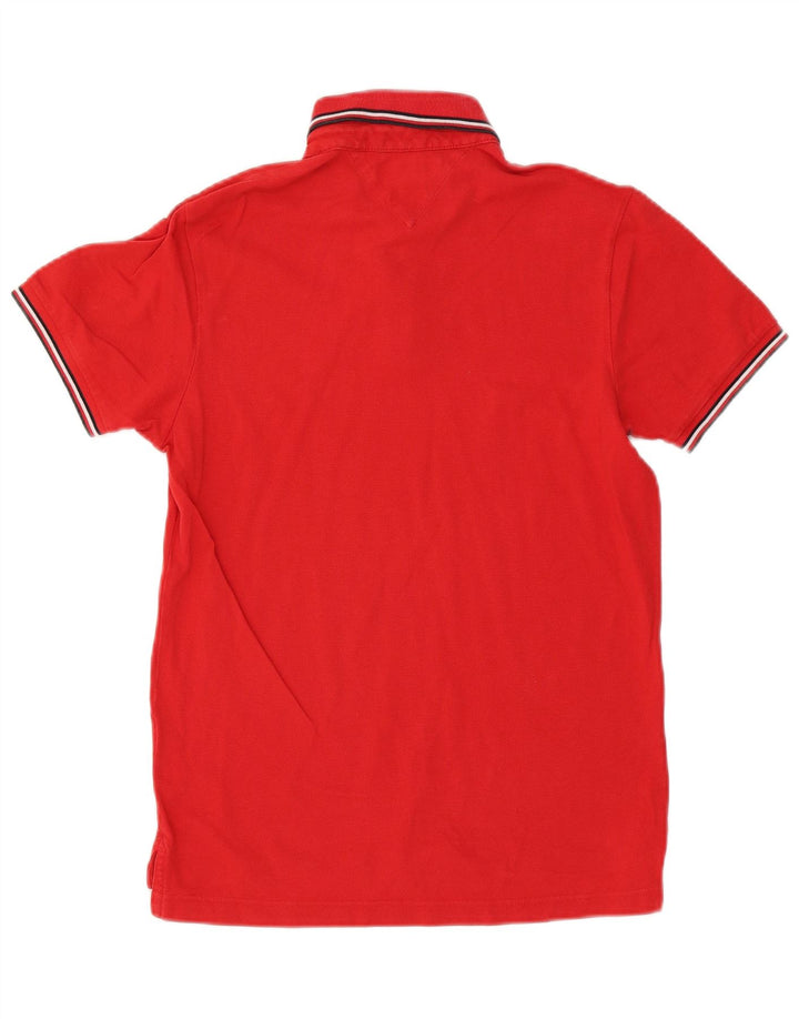 Męska koszulka polo slim fit Tommy Hilfiger w kolorze średnio czerwonym