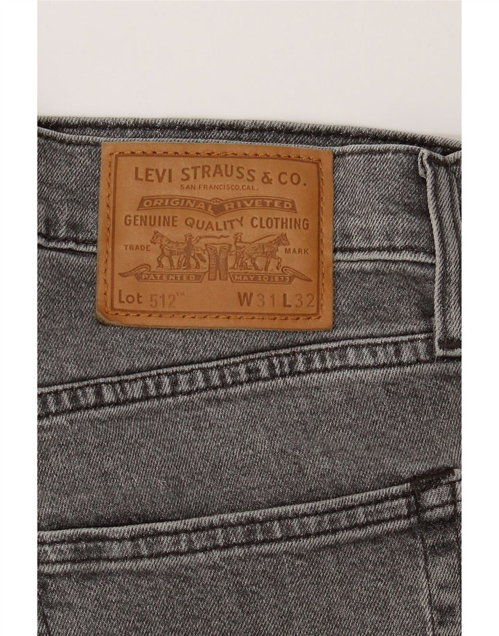 LEVI'S Mens 512 Slim Tapered Jeans W31 L32 Grey Cotton Vintage Levi's and Second-Hand Levi's from Messina Hembry 